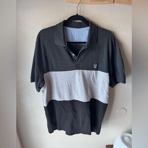 Chaps Men’s Colorblock Polo Shirt - Gray - Size Large